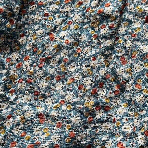 Umgee Blue & White Floral Midi Dress Flowy Cottagecore Dress - Picture 4 of 7